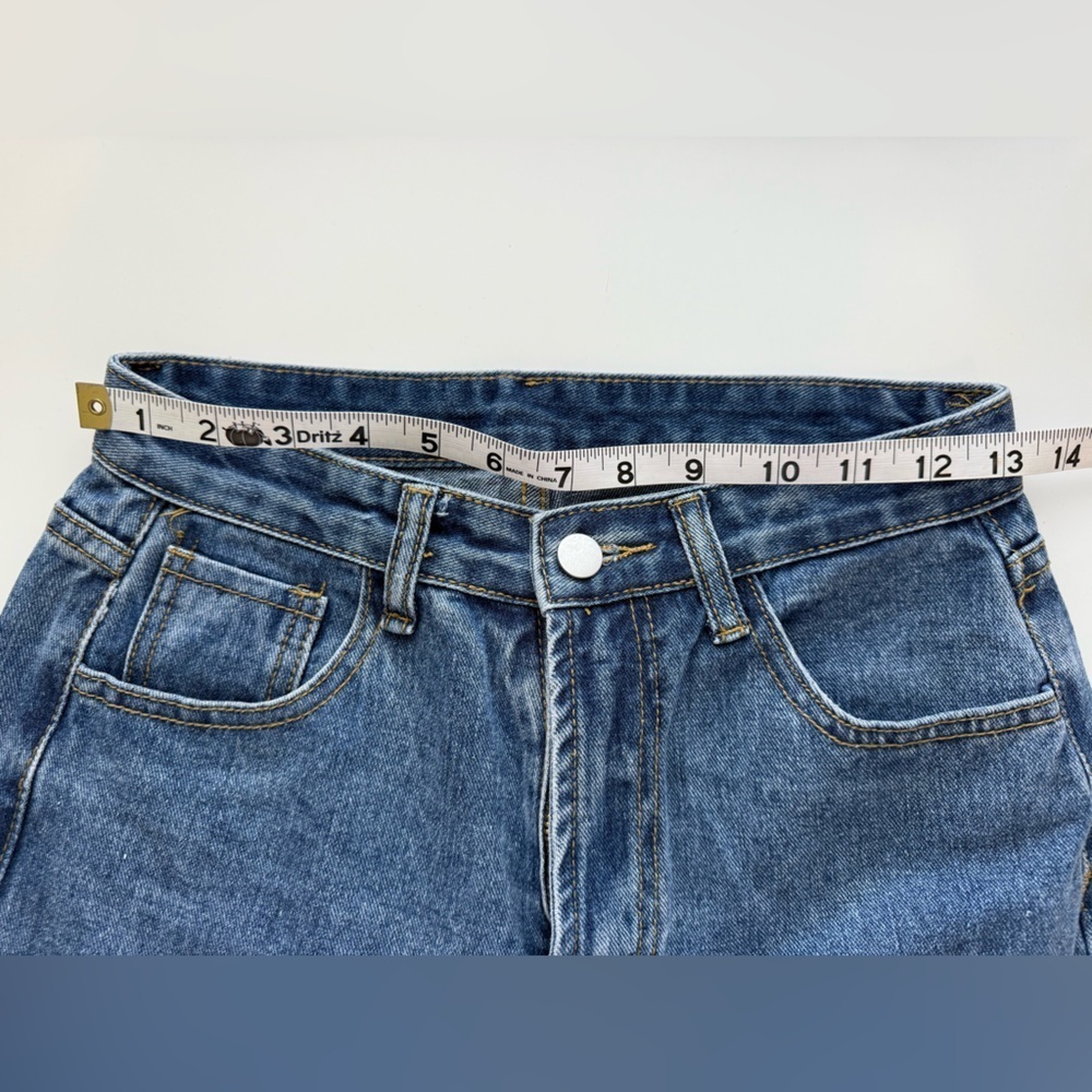 2 Pairs of NEW SHEIN Jeans Black and Blue (xs) Denim (sm) - never seen worn - Picture 7 of 15